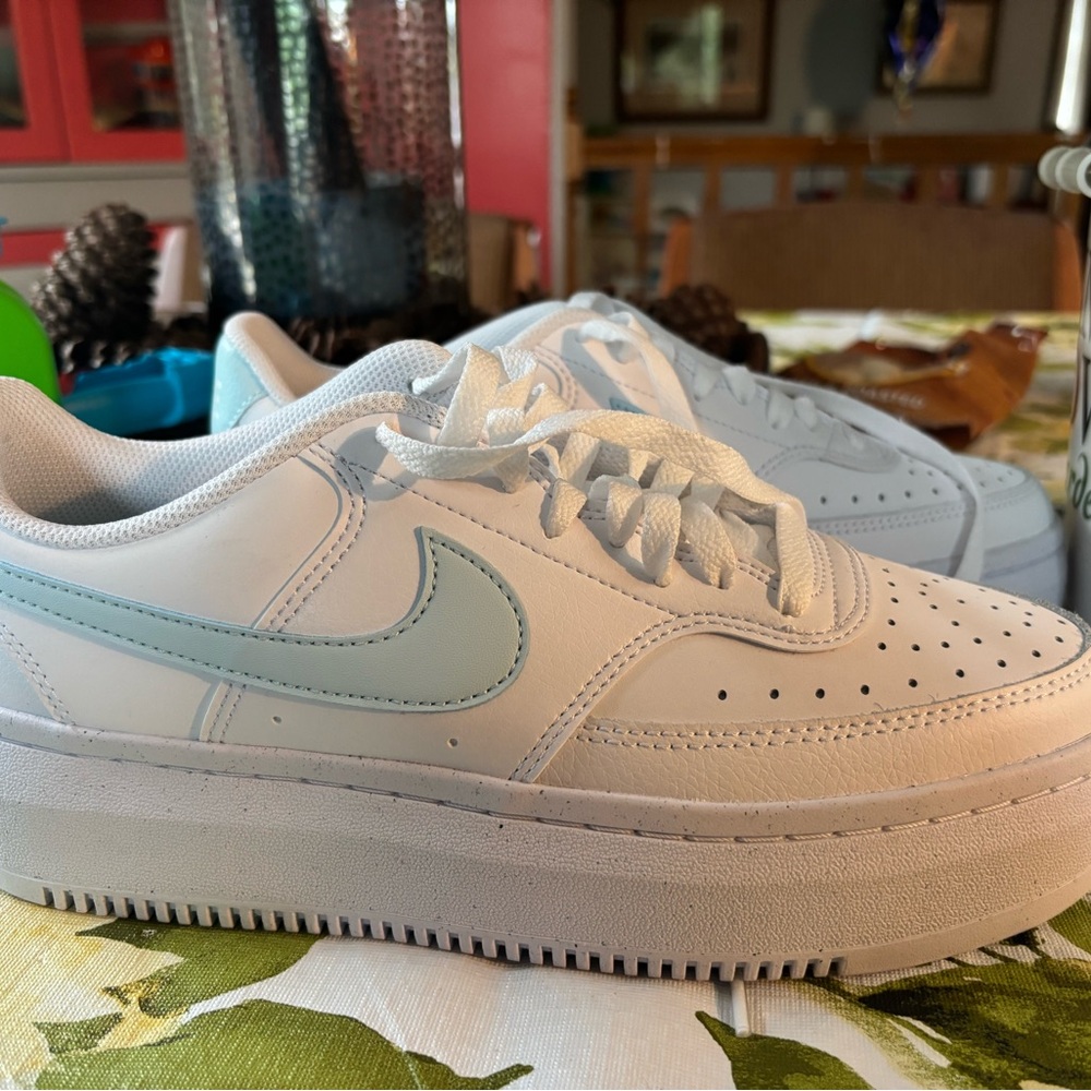 Nike Air Force 1 White with Light Blue Accents